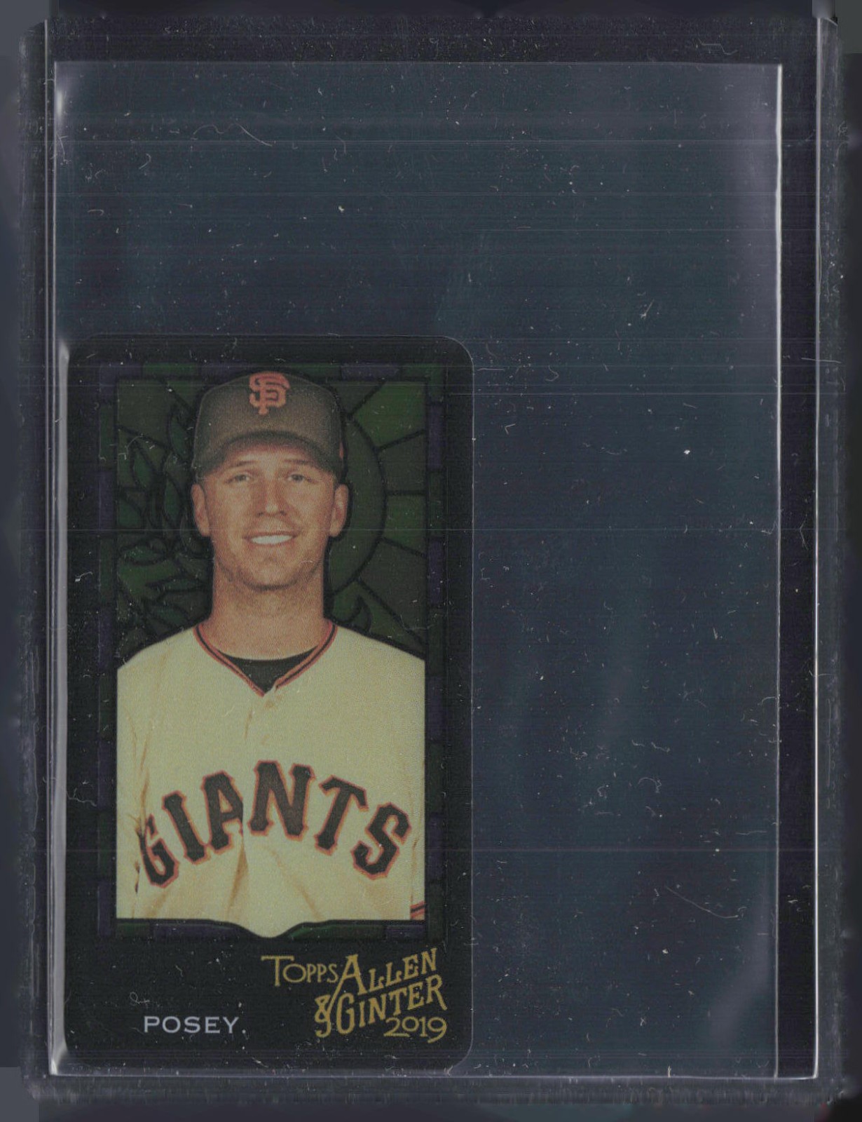 2019 Topps Allen & Ginter Mini Rip Card Insert Stained Glass Buster Posey SSP