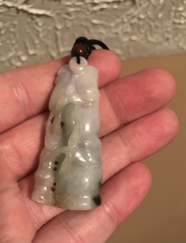 Certified- 27.60 Gram Untreated Jadeite Pendant-  [Grade A] Emerald Jade