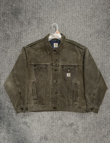 ジャケット・アウター 90'Carhartt blanket liner detroit jacket VTG CARHARTT BLANKET LINED DETROIT JACKET XXL RARE J97 CHORE