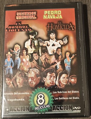 Valentin Trujillo 8 Peliculas de Accion Pedro Navajas, Un Hombre Violento etc...