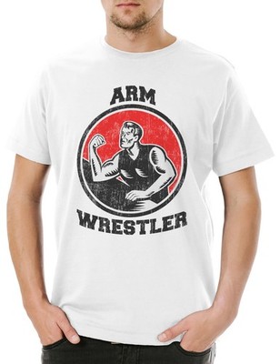 Arm Wrestler Herren T-Shirt Over The Gym Armdrücken Top Wrestling Training Gym