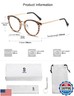 SOJOS Retro Round TR90 Blue Light Reading Glasses Womens Mens Readers Computer Glasses Eyewear Frame SJ9001, Bright Leopard Frame 1.00 x