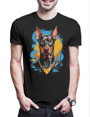 Dobermann Art Herren T-Shirt Wachhund Hundesport Doberman Pinscher Hund Dog
