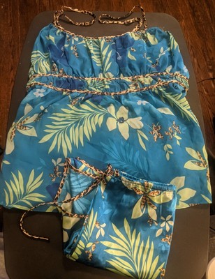 NWOT WOMEN'S ROMPER PJS LINGERIE NIGHTY BLUE & GREEN & CHEETAH & FLORAL 2X 18-20