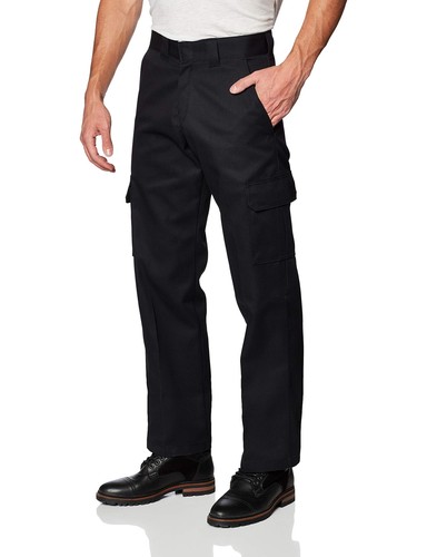 Dickies - Мужские рабочие брюки-карго свободного покроя прямого кроя, черные, 42 Вт x 30 Л