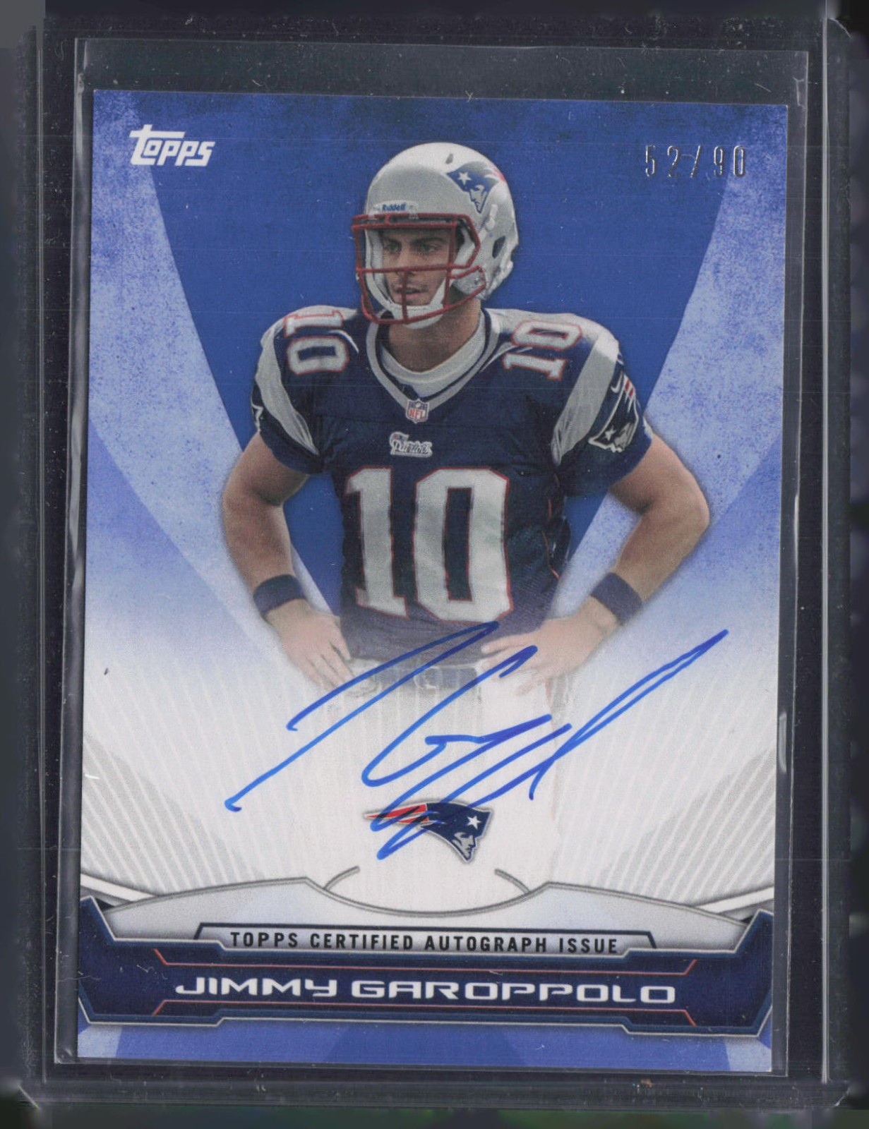 2014 Topps Rookie Premier Jimmy Garoppolo /90 Auto Autograph RC rookie