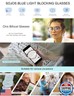 SOJOS Retro Round TR90 Blue Light Reading Glasses Womens Mens Readers Computer Glasses Eyewear Frame SJ9001, Bright Leopard Frame 1.00 x