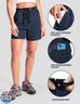 Haimont Women's Hiking Cargo Shorts Quick Dry Travel Shorts for Women with Zipper Pockets for Outdoor Walking -Navy Blue L