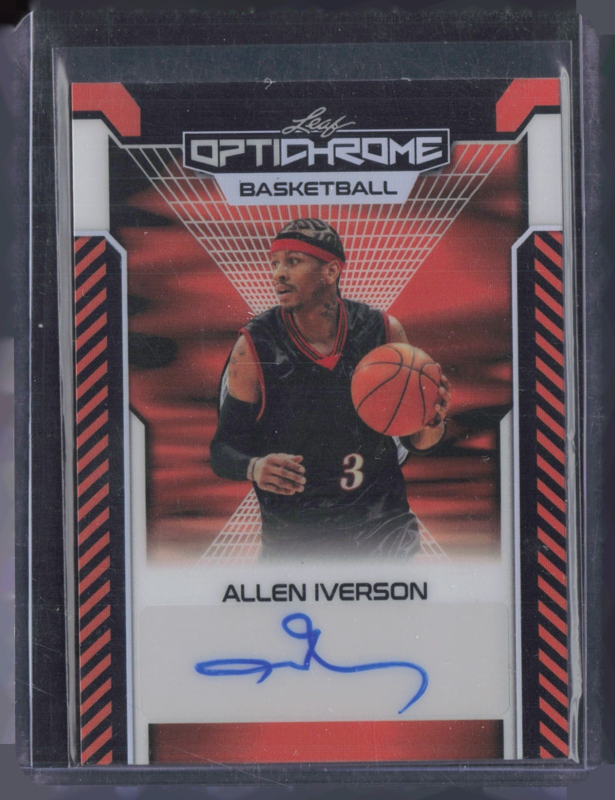 2025 Leaf Optichrome Prismatic Orange Allen Iverson 1/1 Auto Autograph