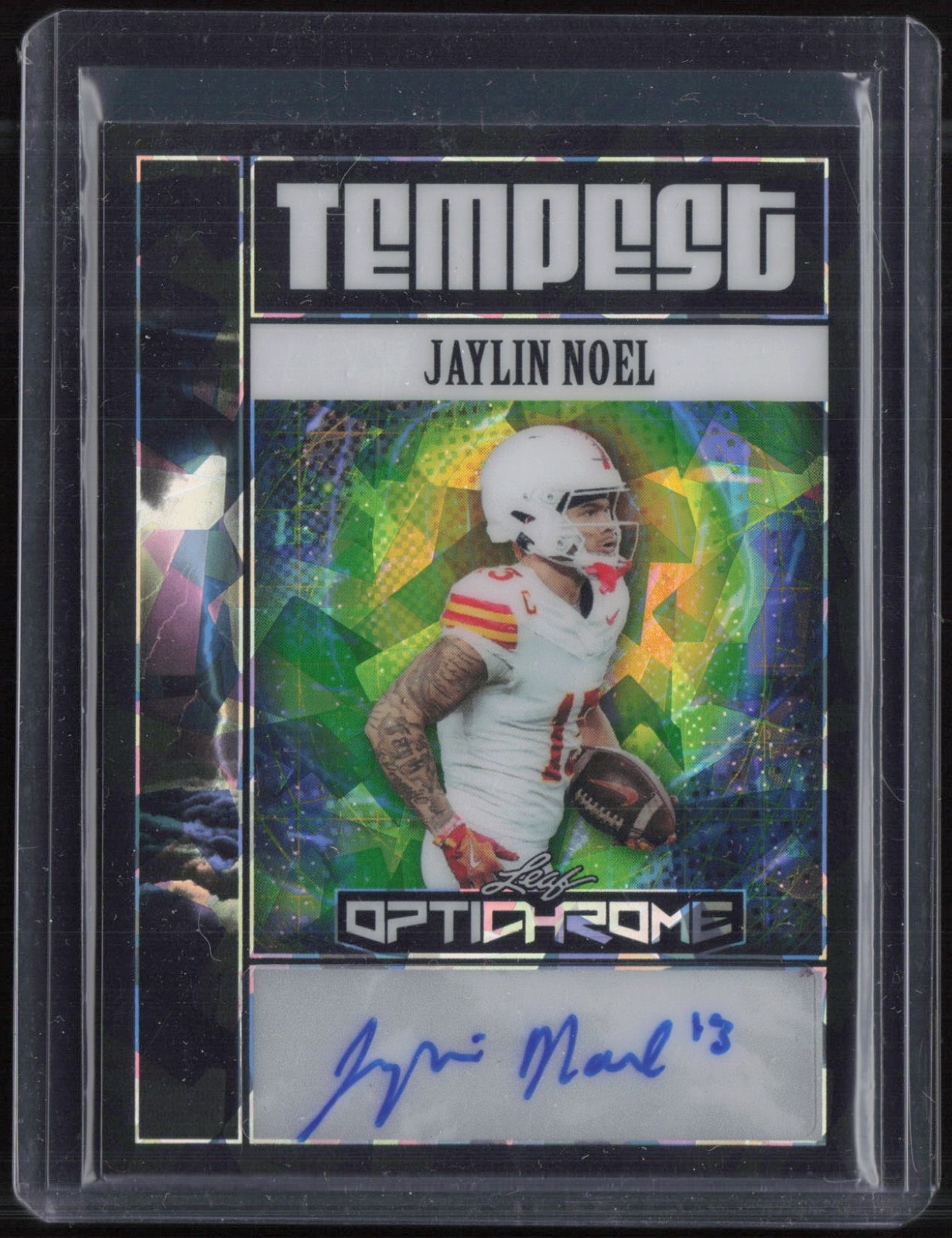 2025 Leaf Optichrome Tempest Crystal Black Jaylin Noel 1/1 Auto Autograph
