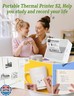 iDPRT Mini Sticker Printer Machine with 1 Roll Sticker Paper, Portable Thermal Printer for Study, Grey