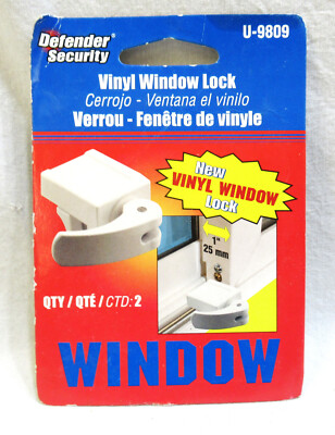 Prime-Line Defender Security U-9809 Vinyl Window Lock White Lot Of 3 