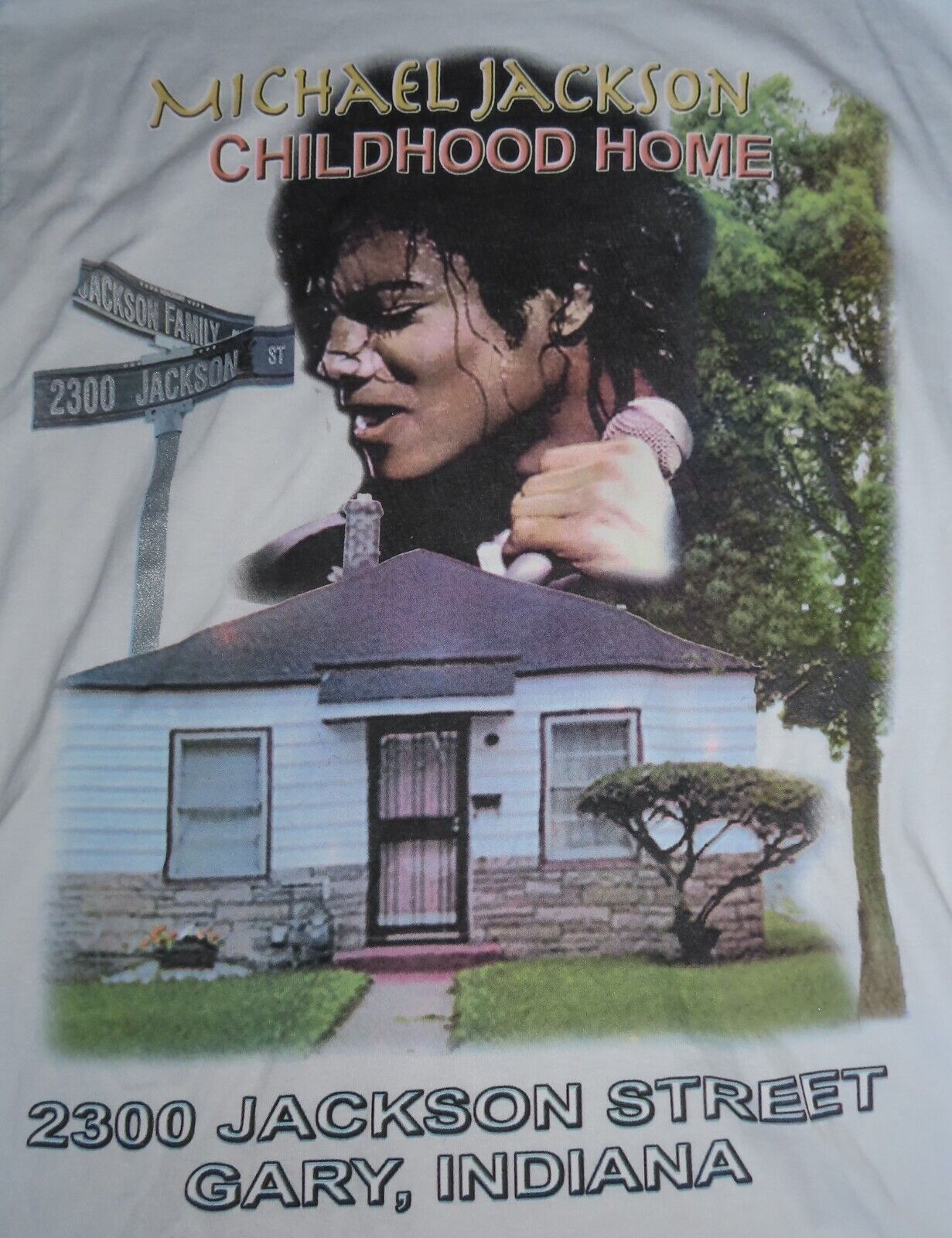 Retro MICHAEL JACKSON's Childhood Home Gary, Indiana (LG) T Retro MICHAEL JACKSON's Childhood Home Gary, Indiana (LG) T