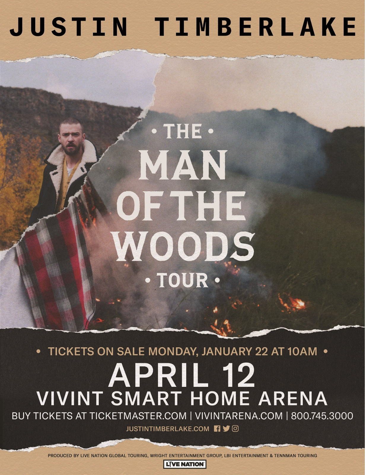 Justin Timberlake World Tour ポスター JT Poster – Justin Timberlake