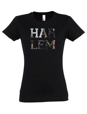 Harlem Damen T-Shirt Manhattan New York City Skyline United States of America US