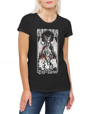 Tarot B The Devil Damen T-Shirt Set Card Karte Deck Arcana Voodoo Major Minor