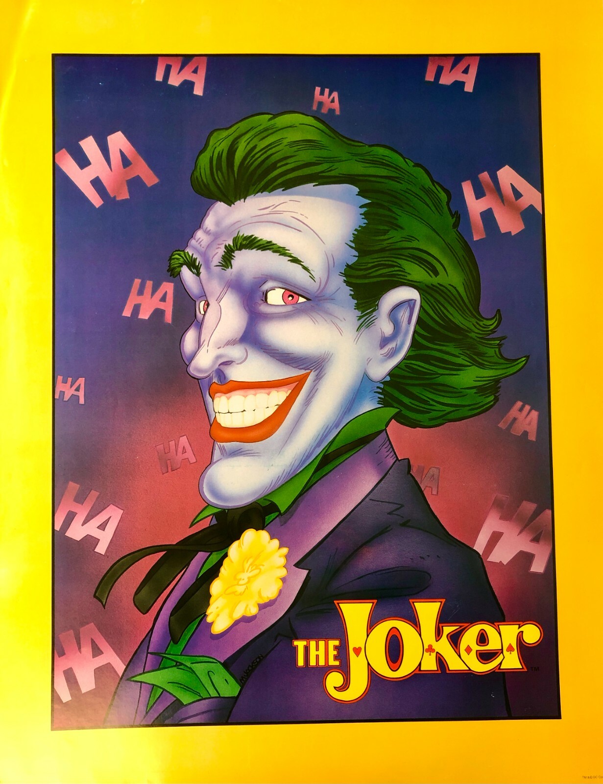 トップス joker vintage 00s Darknight Dc comics XL Vintage 1987 JOKER Batman DC Comics T Shirt Graphitti