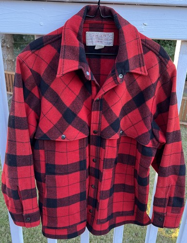 VTG FILSON Mackinaw Cruiser Jacket LARGE XL Red Buffalo