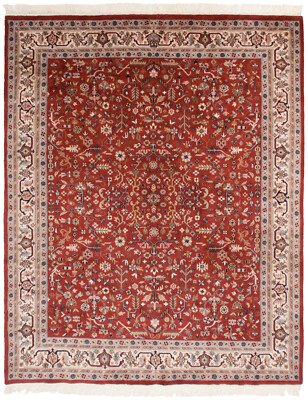 RRA 8x10 IndoTabriz Design Allover Red Field Rug 16057