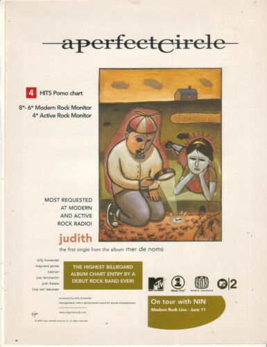 A Perfect Circle 2000 Ad- Judith  Advertisement 4 active rock monitor