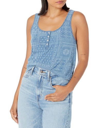 

Женская майка для мальчика Lucky Brand, полоска индиго, размер X-Large, Indigo stripe