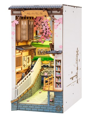Rolife DIY Book Nook Kit 3D Wooden Puzzle, Bookshelf Insert Decor with LED DI...