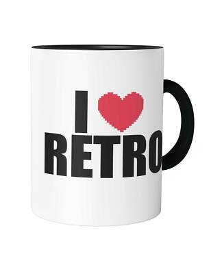 I Love Retro Tasse Gaming Zocken Herz Heart Geschenk Gift Nostalgia Nostalgie