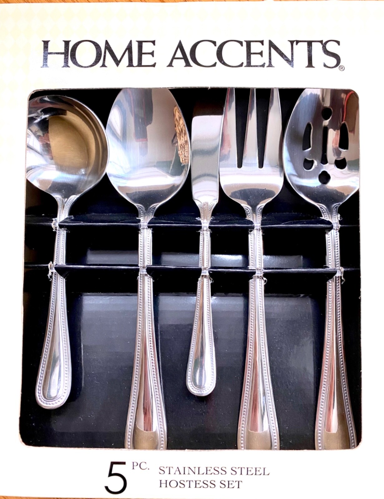 Home Accents 5pc Stainless Steel Hostess Set Heritage Style 