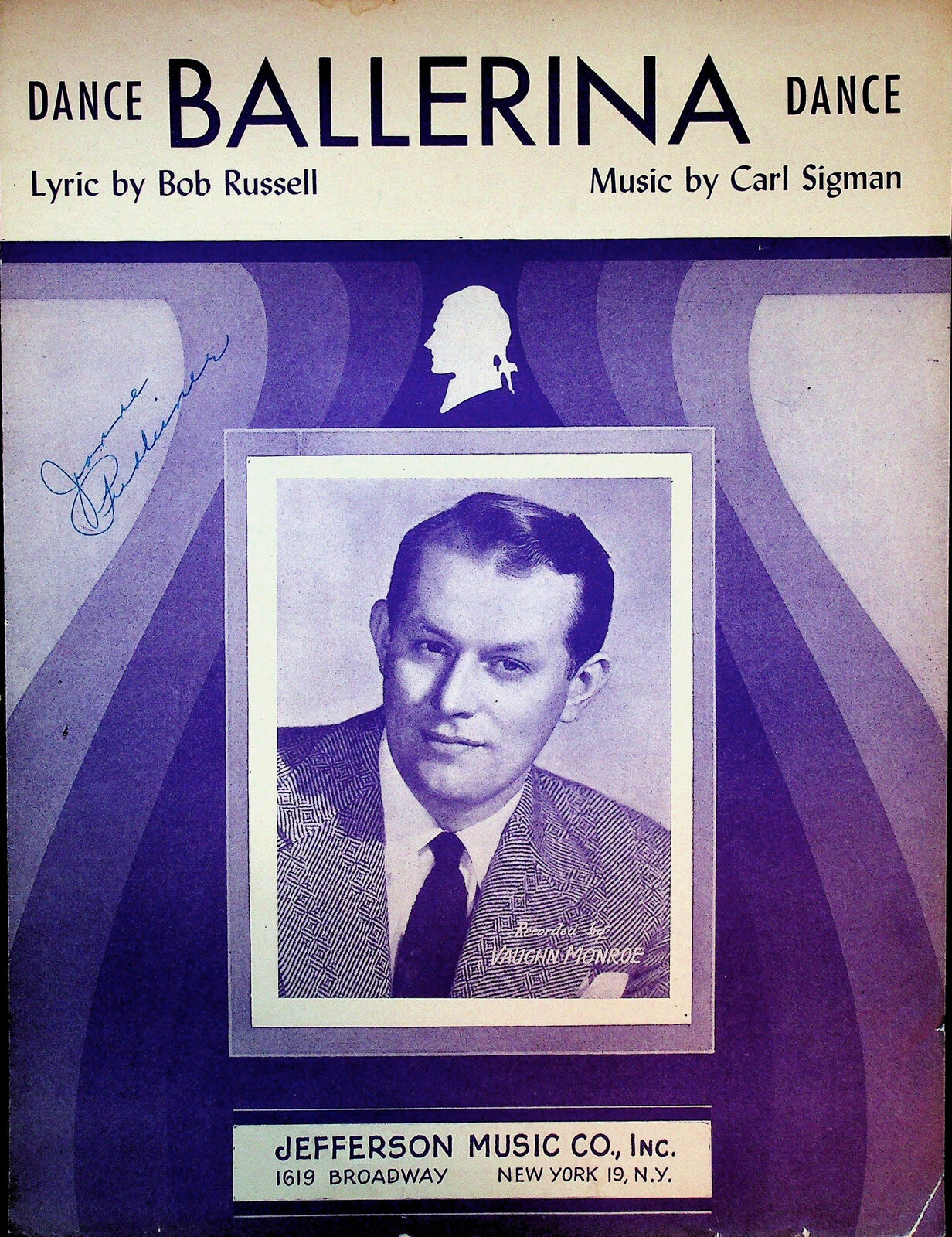 Vintage Sheet Music BALLERINA Bob Russell Carl Sigman 1947 