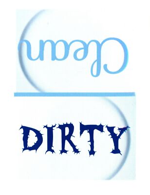 Dishwasher Kitchen Magnet Clean Dirty Dishes 2.5x3.5 Handmade Glossy Just Flip