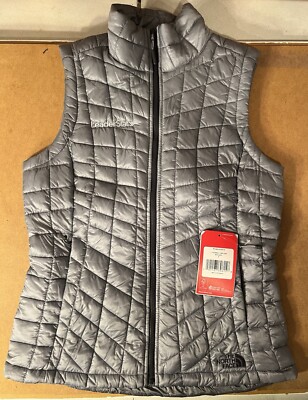 The North Face Women s Thermoball Trek Puffer Vest Gray Size Small  LeaderStat 