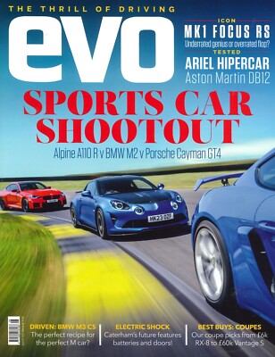 Evo Magazine, Alpine A110 R, BMW M2, Porsche 718 Cayman, Aston Martin, Aug 2023