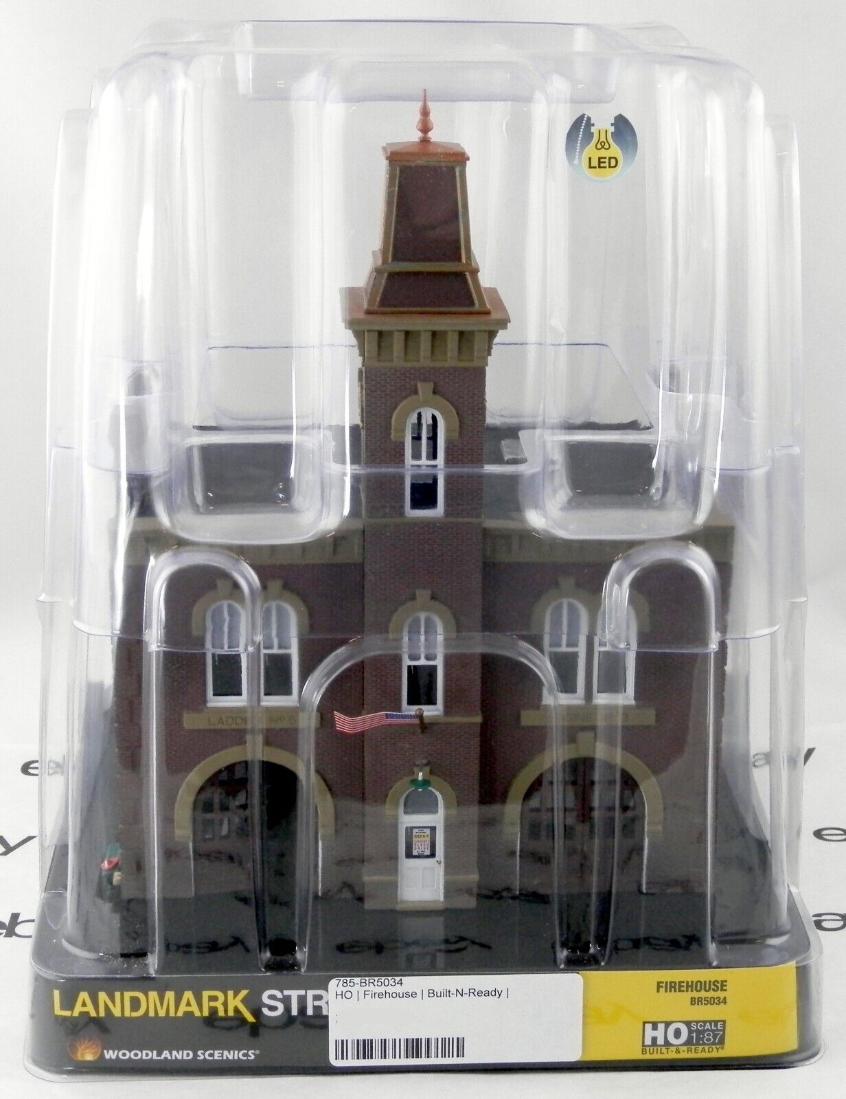 Woodland Scenics HO Scale Built & Ready Landmark Structures #BR5034 Firehouse Woodland Scenics HO Scale Built & Ready Landmark Structures #BR5034 Firehouse