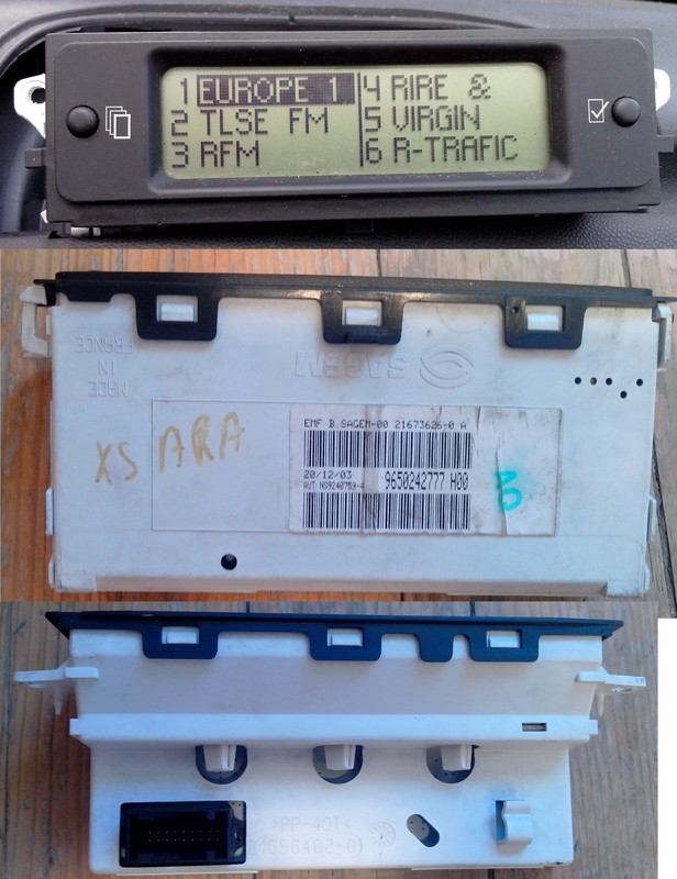 Afficheur 3 Lignes Ecran Multifonction Emf B Citroen Xsara Phase 2 3 9650242777