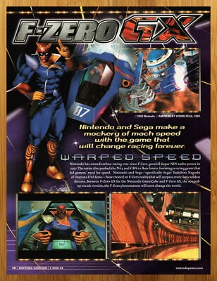 2003 F-Zero GX Gamecube Print Ad/Poster Authentic Promo Art Captain Falcon SSBM