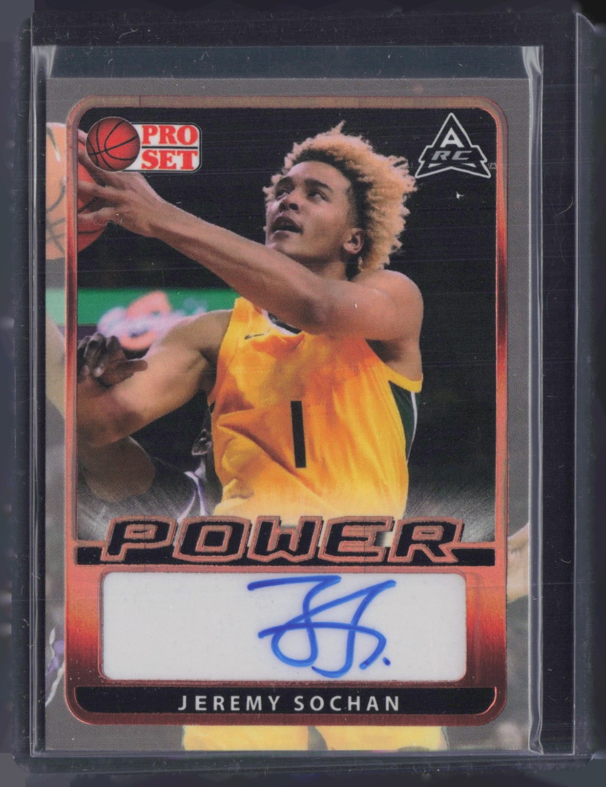 2022 Leaf Pro Set Power Gold Jeremy Sochan Auto Autograph RC Rookie