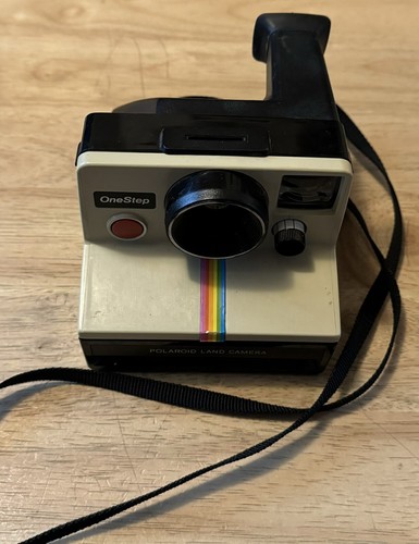 Vintage Polaroid Camera SX-70 OneStep Rainbow Striped Land