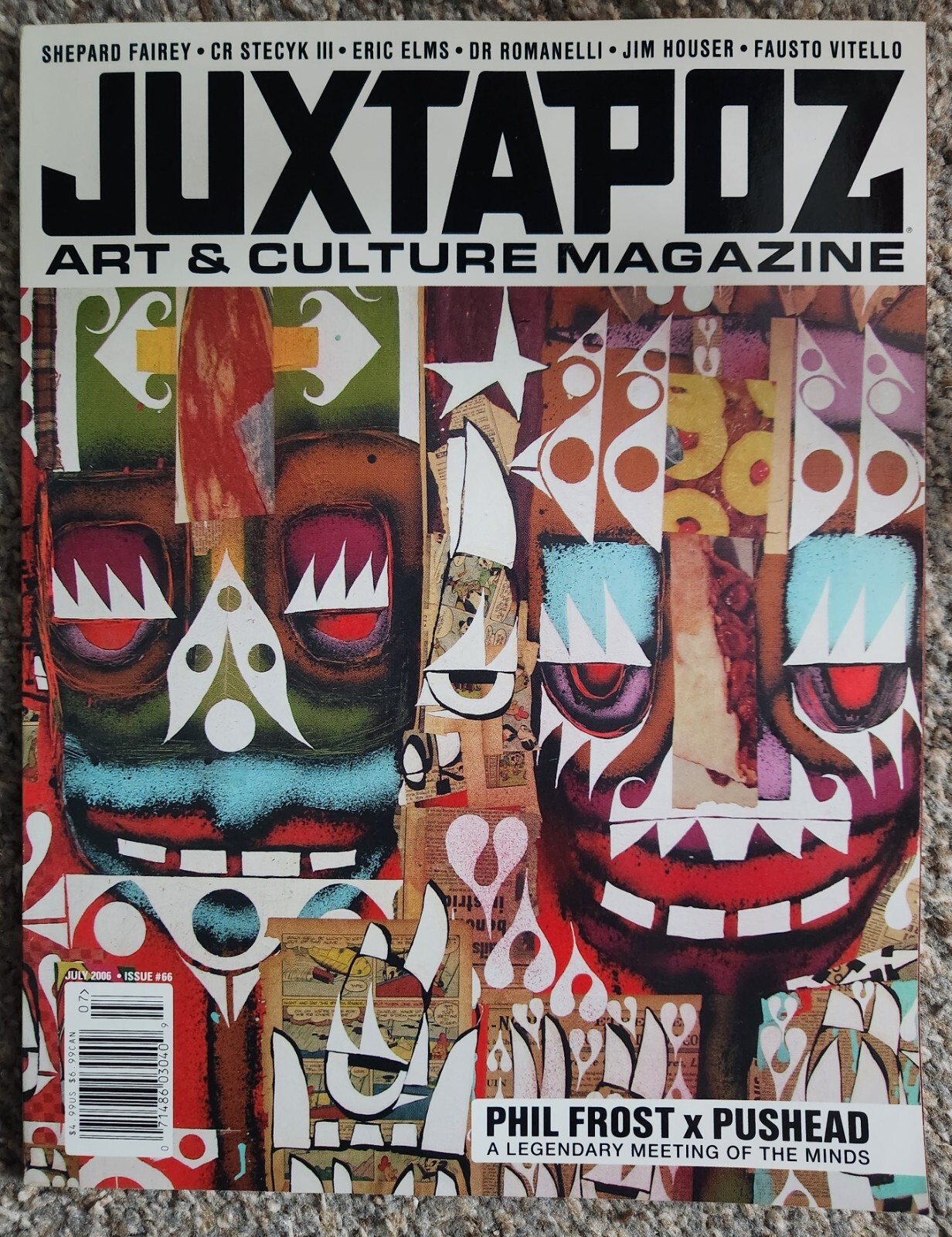 JUXTAPOZ Magazine #66 JULY 2006 PUSHEAD ~ SHEPARD FAIREY Art