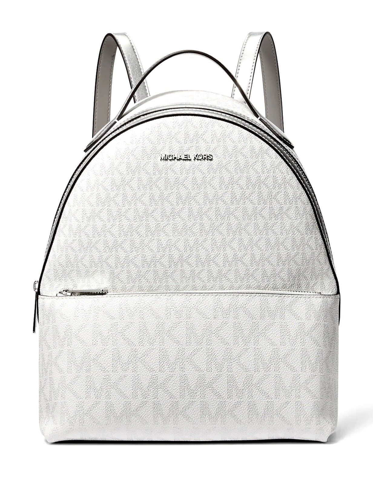 Женская сумка-рюкзак Michael Kors MK Sheila MD PKT с логотипом серебристого цвета, Новинка