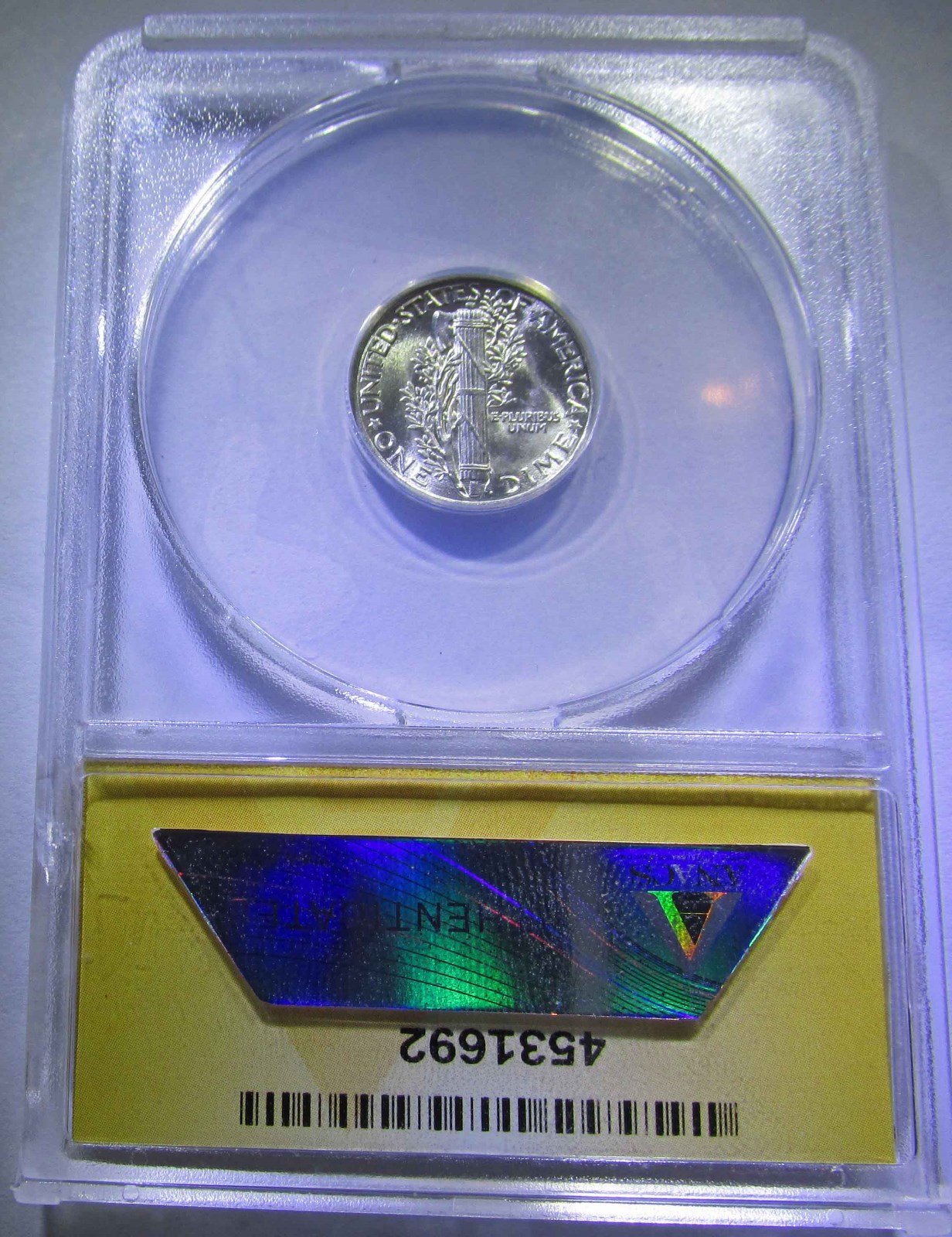1939 Mercury Dime Anacs MS65!