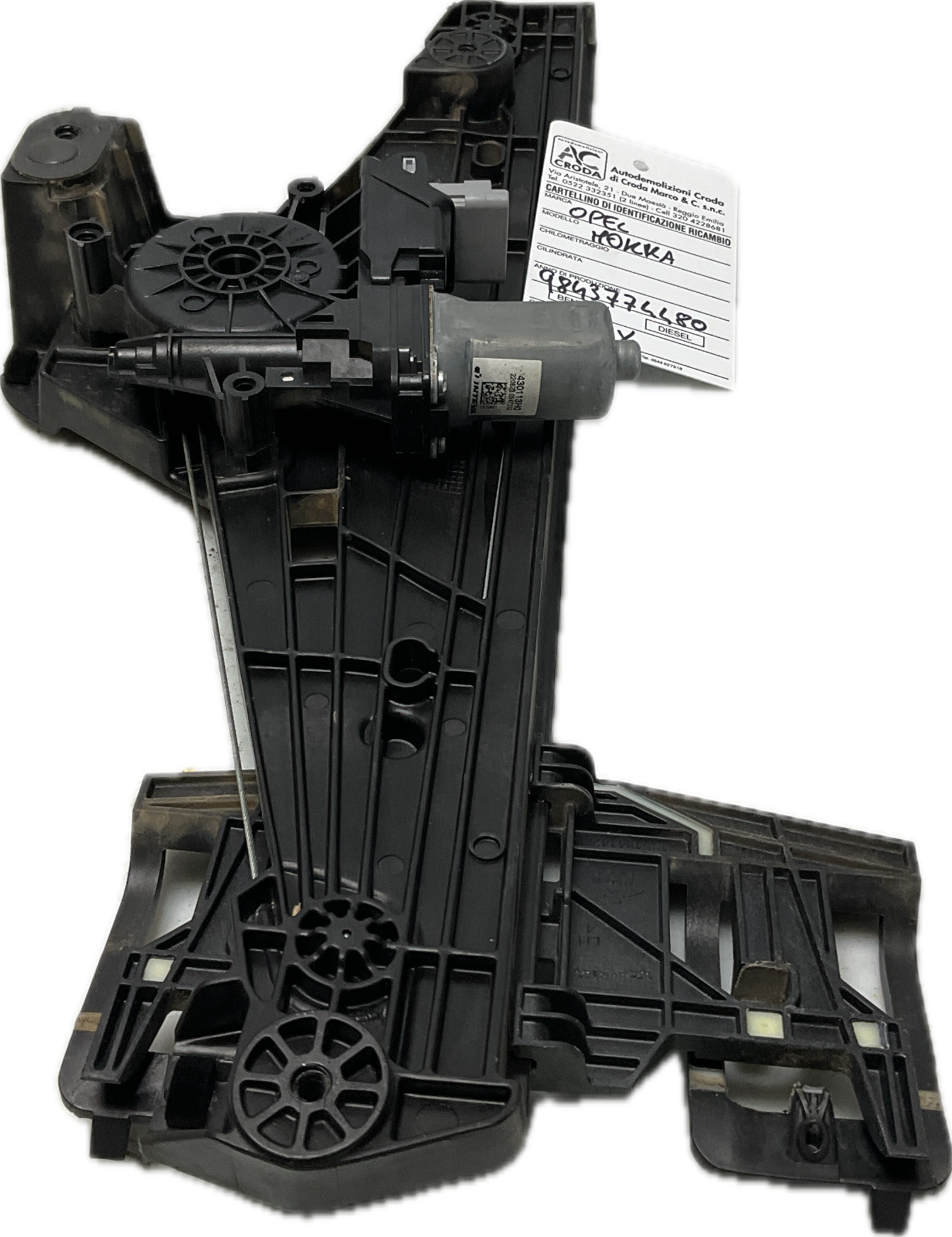 Alzavetro alzacristalli posteriore sinistro OPEL MOKKA codice ricambi 9843774480