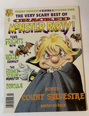 CRACKED MONSTER PARTY #8 JAN 1990 Freddy Krueger Elvira Stephen King