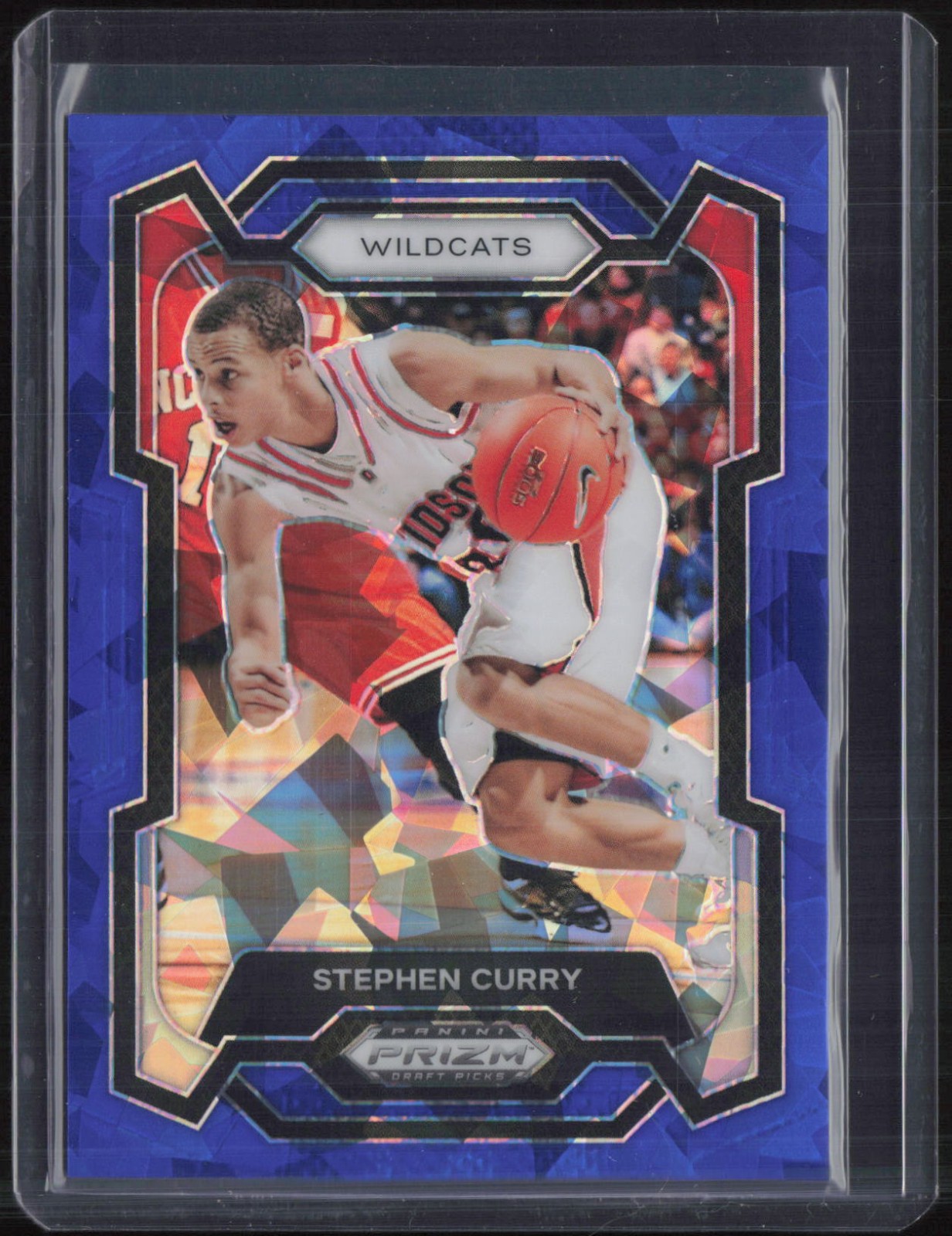 2024 Panini Prizm Draft Picks DP Blue Cracked Ice #77 Stephen Curry /99
