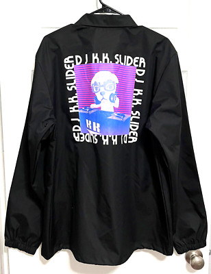 DJ K.K. SLIDER Men Snap Nylon Jacket Windbreaker XL Animal Crossing Nintendo NEW