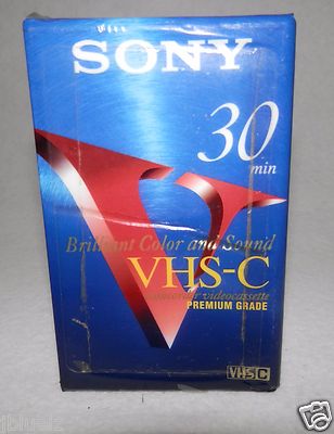 VHS-C Sony 30MM Camcorder Video Cassette Prem. Grade SP 30 min. EP 90 min.
