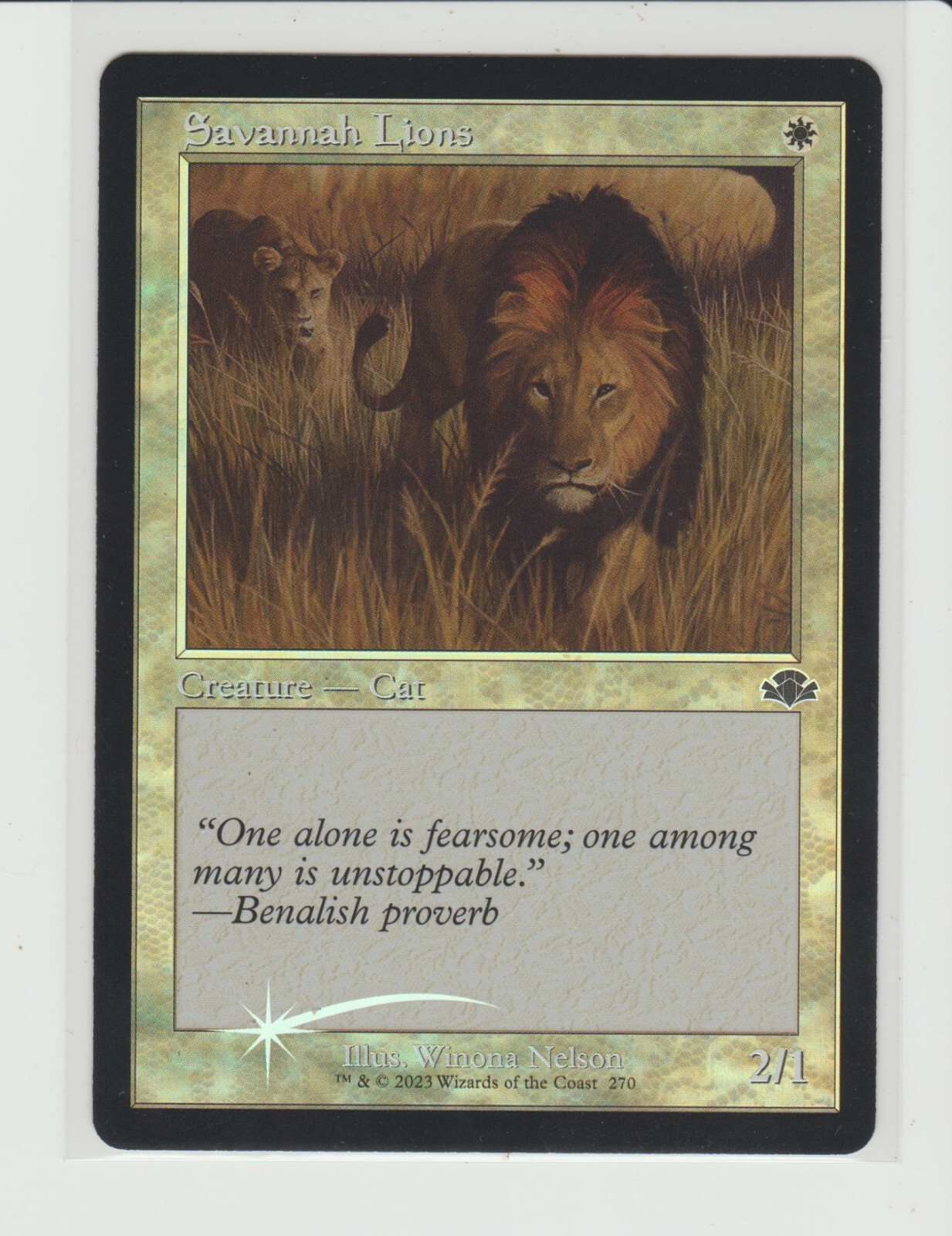 Savannah Lions Foil Retro Frame Magic MtG Card DMR 270 | eBay