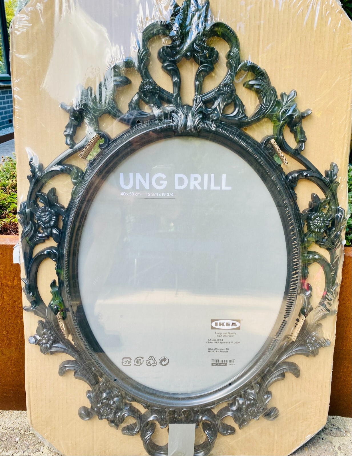 BRAND NEW IKEA UNG DRILL BLACK FRAME SEALED DECOR BIG ONE