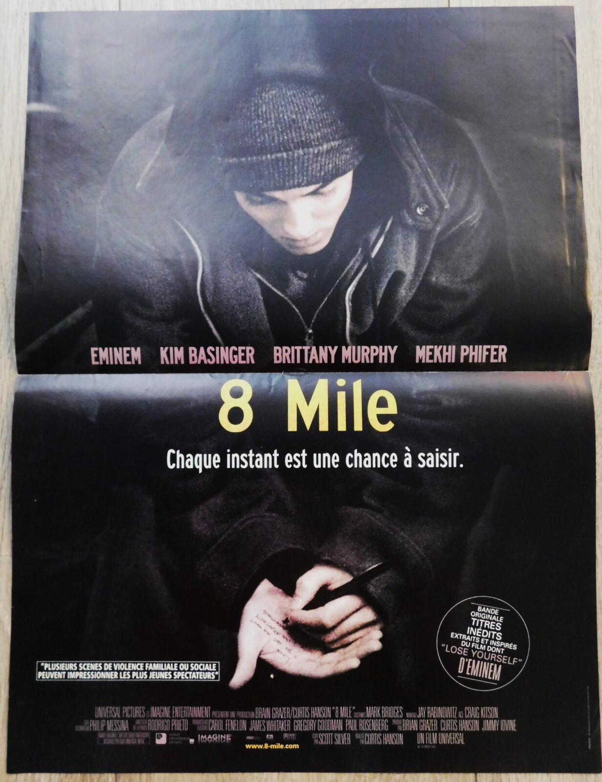 8 Mile Eminem French Movie Poster Original 15