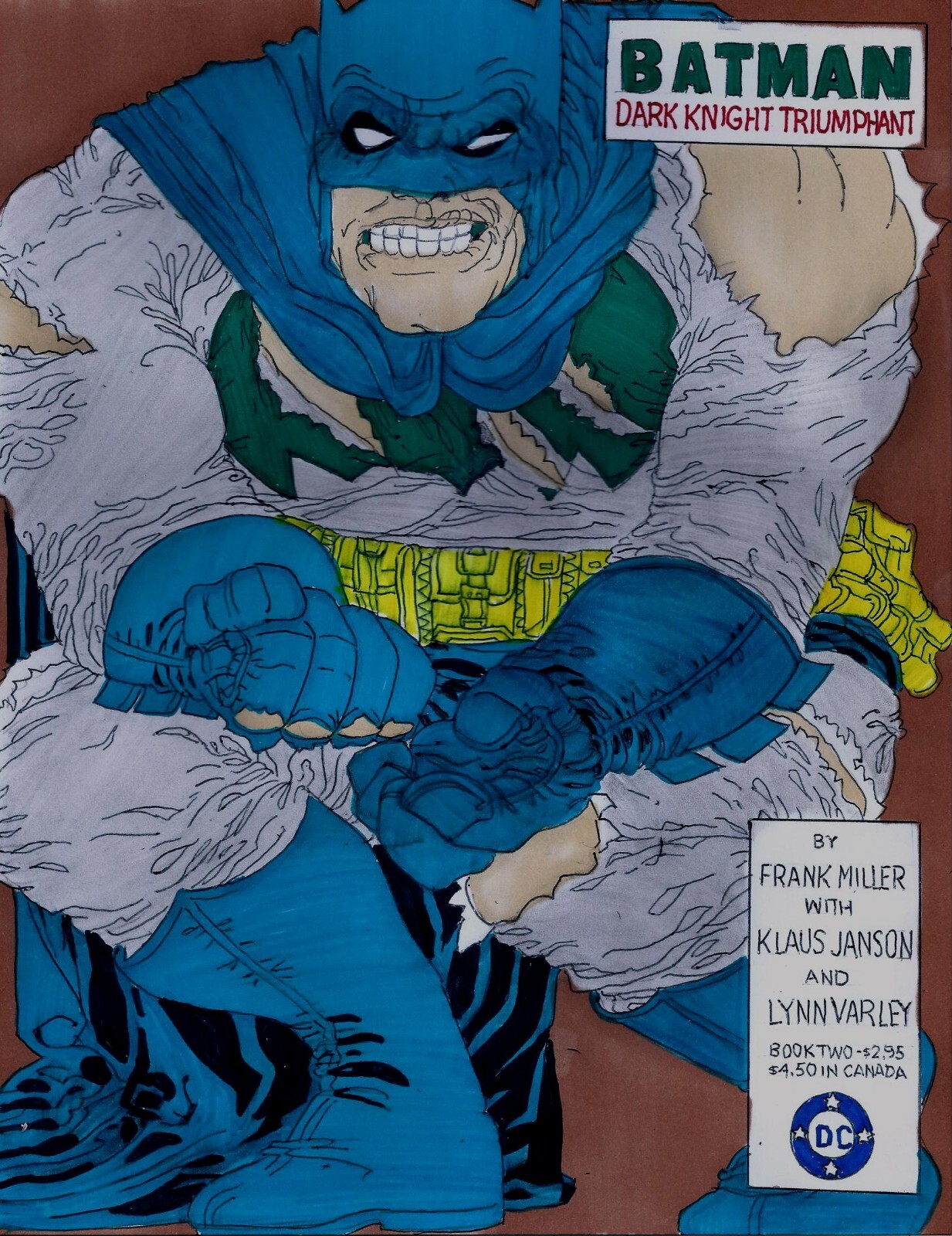 BATMAN THE DARK KNIGHT RETURNS # 2 COVER RECREATION ORIGINAL COMIC 