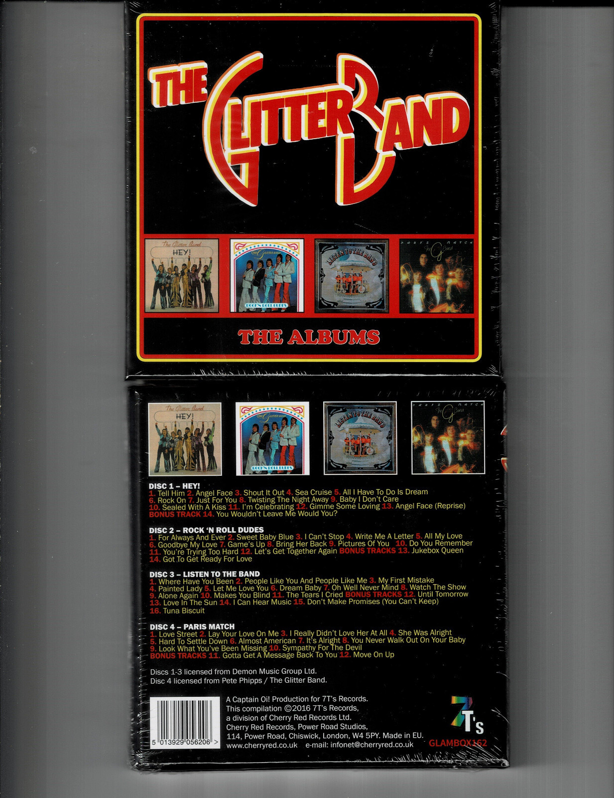GLITTER BAND - THE ALBUMS (4CD 2016) NEW **56 TRACKS